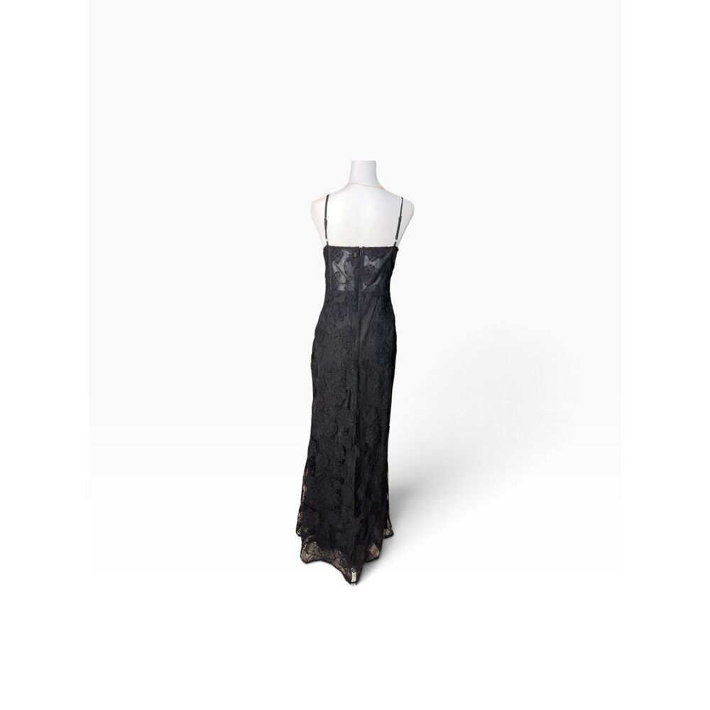 Lulus Black Lace Floral Sleeveless Maxi Dress XXL - Picture 5 of 12